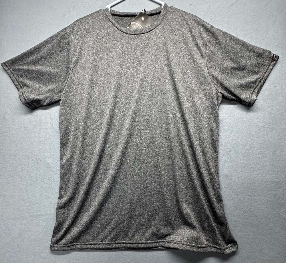 WSI Sports 702EHSS Heather Grey Men's Loose Performance Short Sleeve T-Shirt